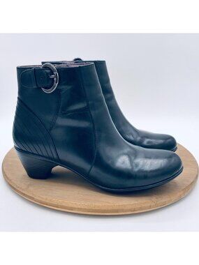 Dansko Boots Womens 6.5 37 Black Leather Frances Ankle Boho Cottage